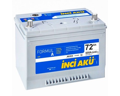 Inci Aku Formul A 80D26R 6 CT-72Ah-600A (SAE) (1) L+ - фото 1
